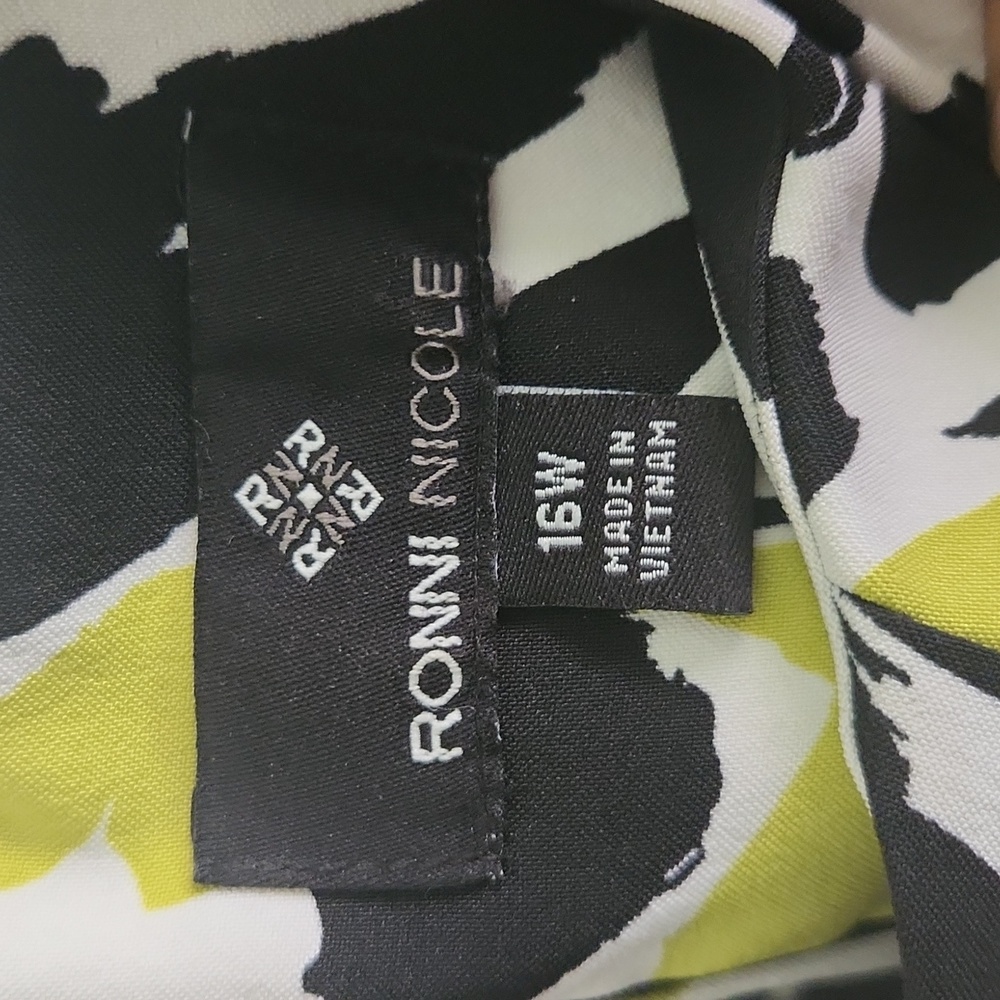Ronni Nicole Yellow and Black Abstract Mini Dress - Picture 2 of 7